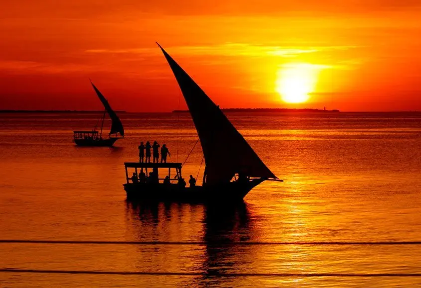 Zanzibar sunset Dhow cruise farewell